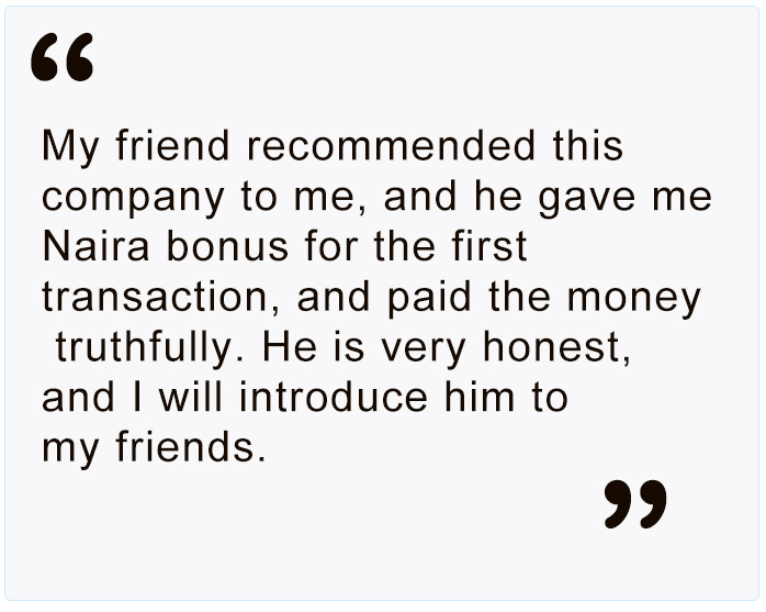 My friend recommended this company to me